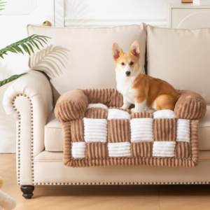 Dog couch bed, bolster structure, washable non-slip cover structure
