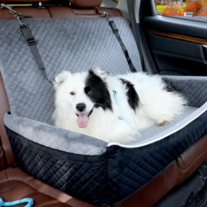 2-in-1 pet car seat and bed, removable washable booster structure
