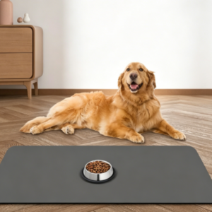Large pet feeding mat, absorbent quick-dry non-slip spill-resistant structure