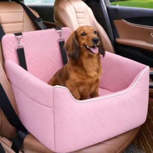 Small dog car seat, booster seat, washable cover, safety leash structure