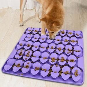 Snuffle mat for dogs, silicone lick mat, slow feeding interactive structure