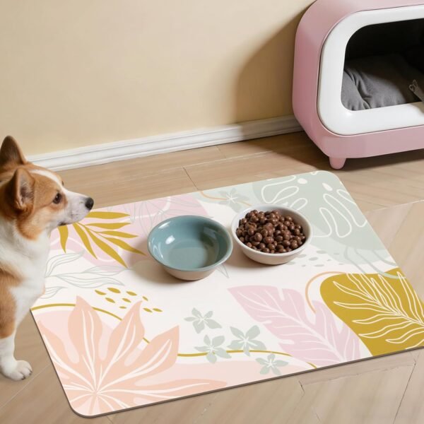 Pet feeding mat, absorbent quick-dry non-slip structure