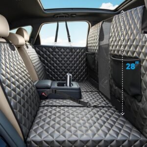 Dog car seat cover, hard base rear seat structure