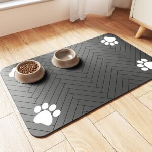 Pet feeding mat, absorbent quick-dry waterproof rubber base structure
