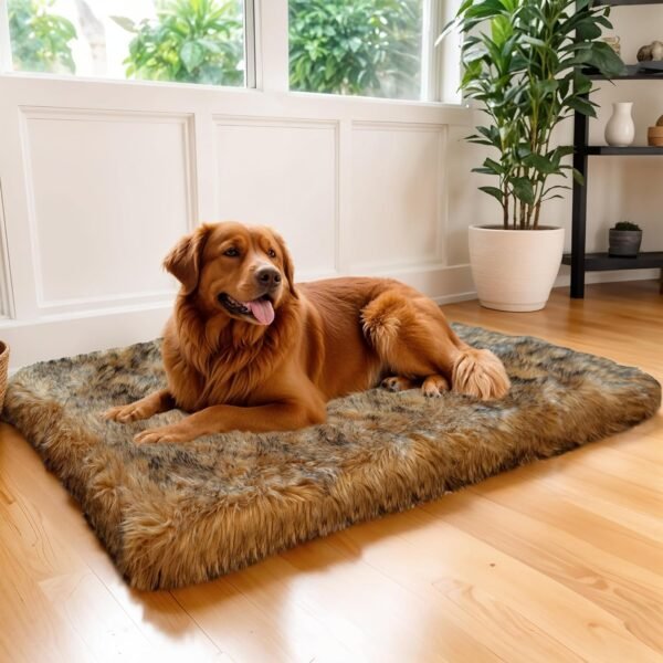 Premium dog bed, foam faux fur washable structure